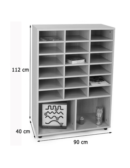Mueble intermedio 2 casillas y casillero Mobeduc