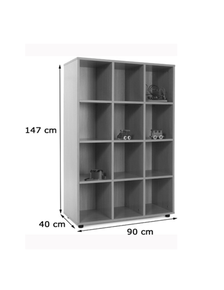 Mueble madera Mobeduc medio 12 casillas