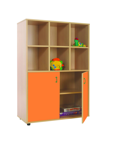 Mueble madera Mobeduc medio armario 6 casillas