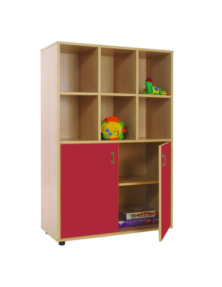 Mueble madera Mobeduc medio armario 6 casillas