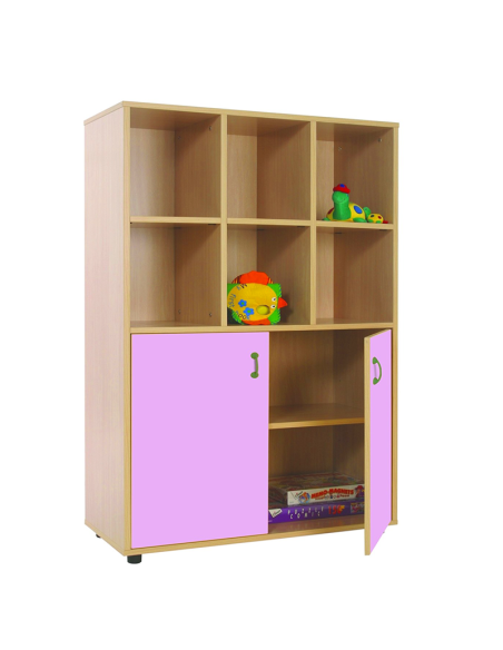Mueble madera Mobeduc medio armario 6 casillas