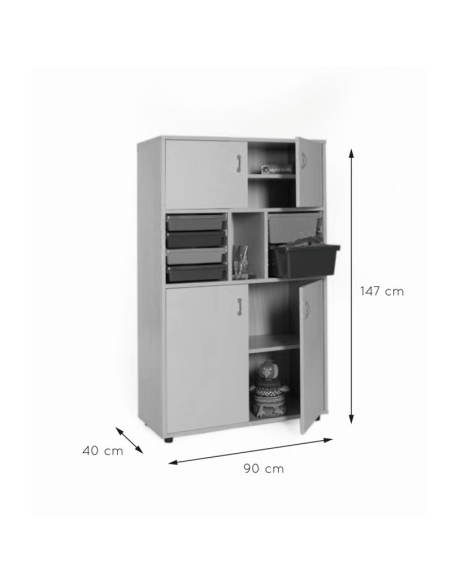 Mueble medio armario 4 puertas cubetero Mobeduc