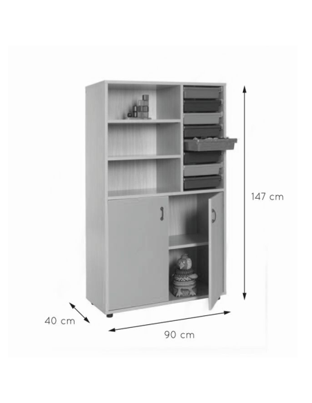 Mueble medio armario estanteria cubetero Mobeduc