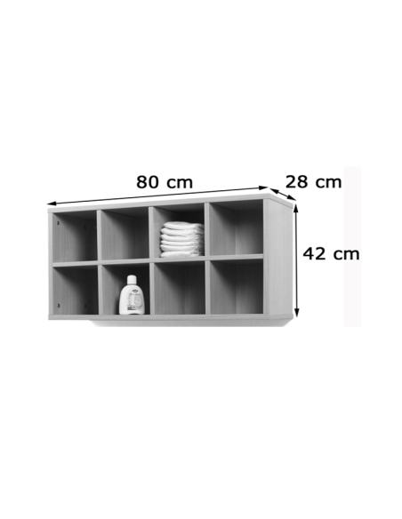Mueble pañales 8 casillas 80x42x28