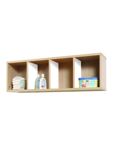 Mueble pañales casillero 4 casillas 120x30x28