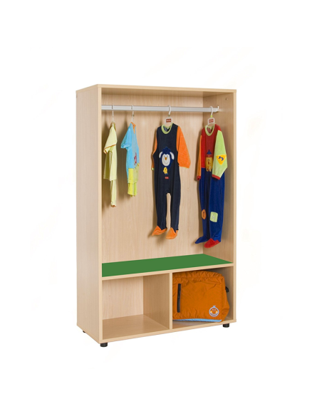 Mueble perchero abierto con barra Mobeduc