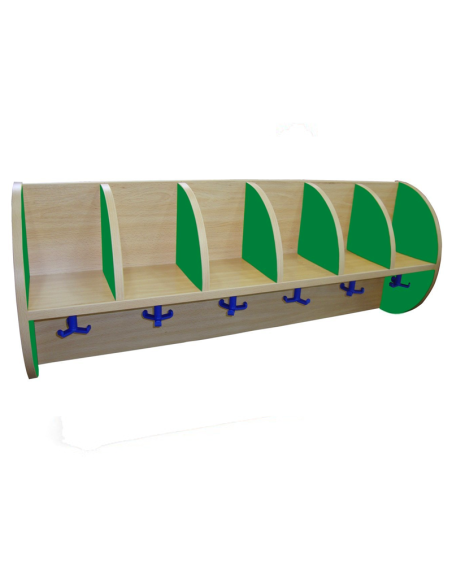 Mueble perchero quesitos 6 casillas Mobeduc