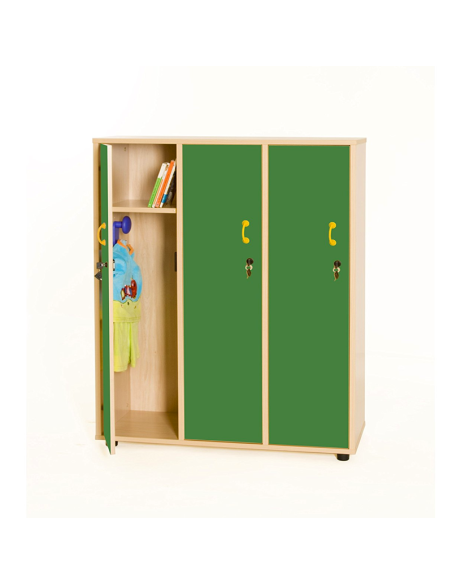 Mueble taquilla 3 niños c/llave (altura 125 cm)