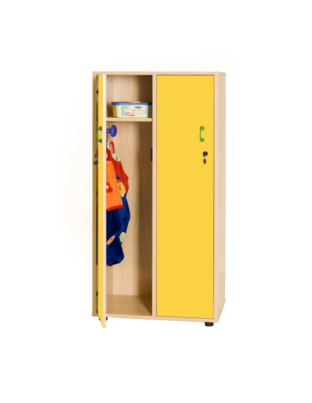 Mueble taquilla escolar 2 niños c/llave (147 cm)