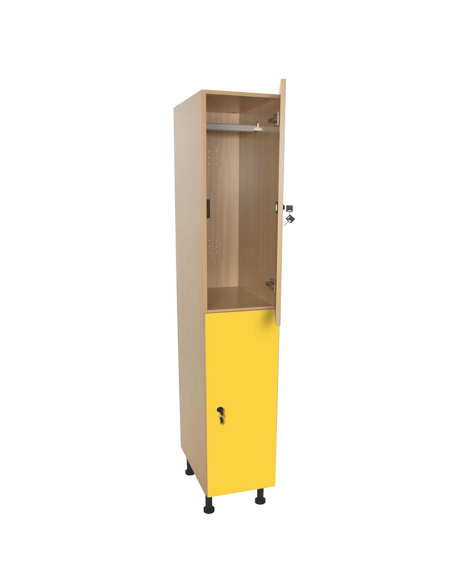 Mueble taquilla escolar 2 puertas (ancho 30 cm)