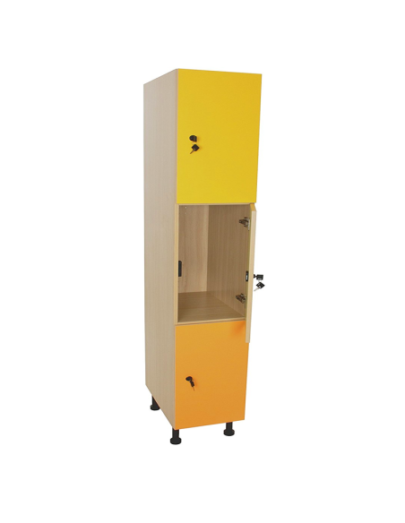 Mueble taquilla escolar 3 puertas (ancho 40 cm)