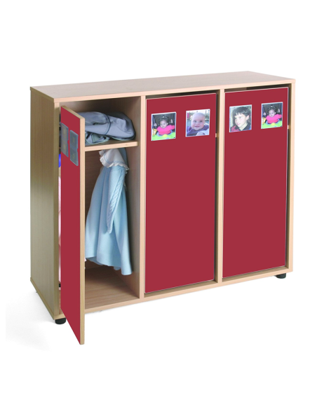 Mueble taquilla escolar 6 niños (altura 101 cm)