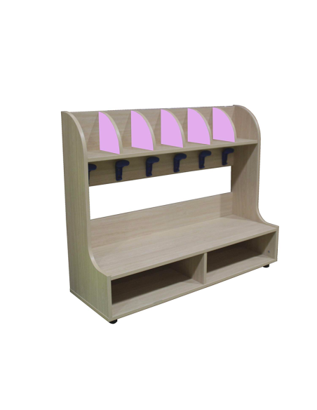 Mueble zapatero 6 perchas y casillas