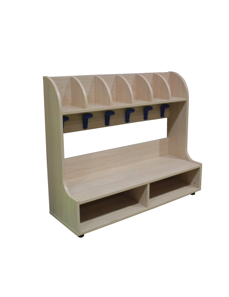 Mueble zapatero 6 perchas y casillas