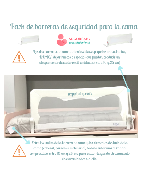 Pack de Barandillas para Cama | Seguridad Infantil y Protección
