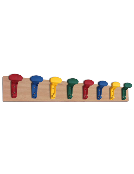 Perchero niños en línea (8 perchas colores) Mobeduc