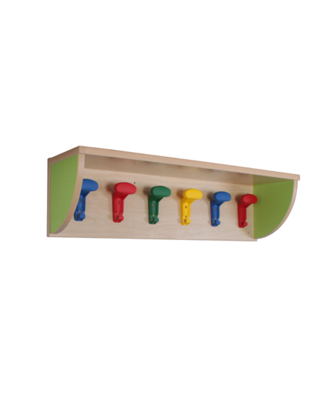 Perchero niños y balda 6 perchas Mobeduc