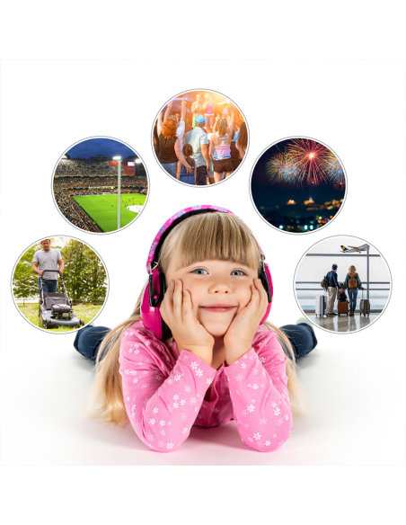 Auriculares Infantiles Rosa | Protección Auditiva para Niños