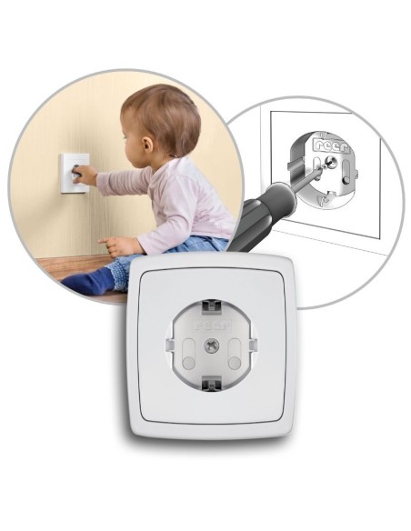 Protector de enchufes infantil con fijación atornillada | Segurbaby