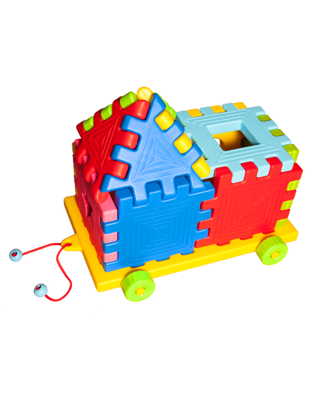 Carrito Puzzle 12 Piezas - Juguete Educativo para Bebés | Seguridad