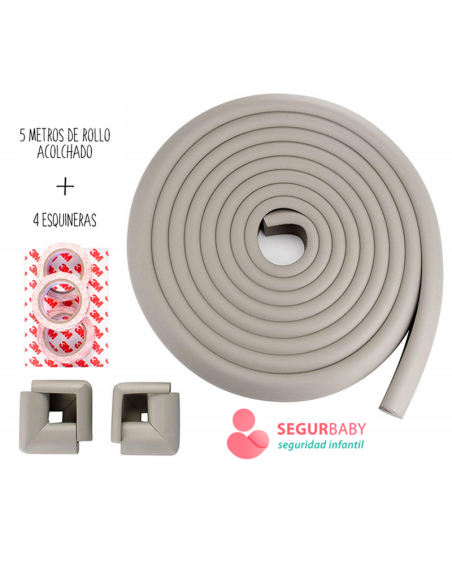 Rollo Protector de Cantos Gris – Seguridad infantil | Segurbaby