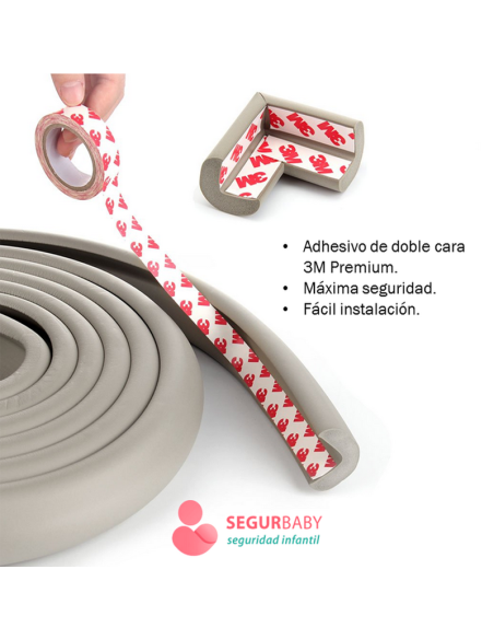 Rollo Protector de Cantos Gris – Seguridad infantil | Segurbaby
