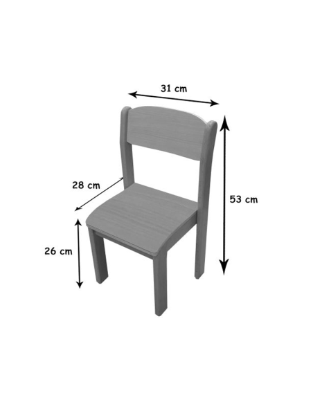 Silla escolar apilable madera Mobeduc