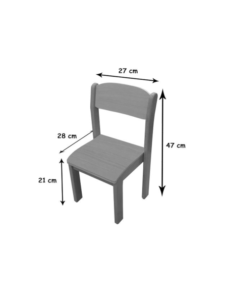 Silla escolar apilable madera Mobeduc