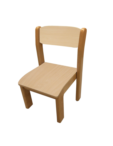 Silla escolar apilable madera Mobeduc