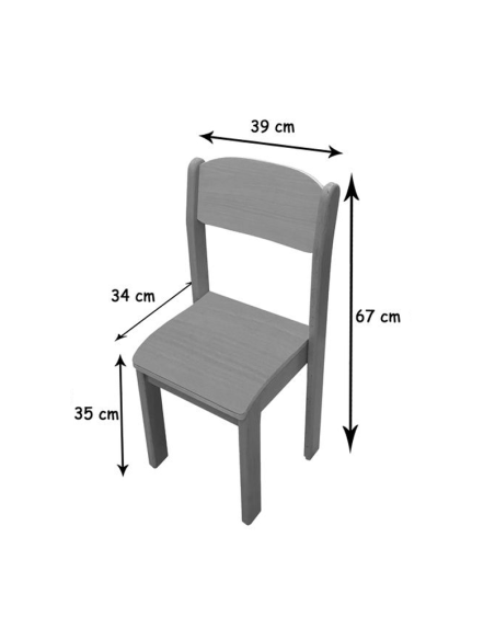 Silla escolar apilable madera Mobeduc