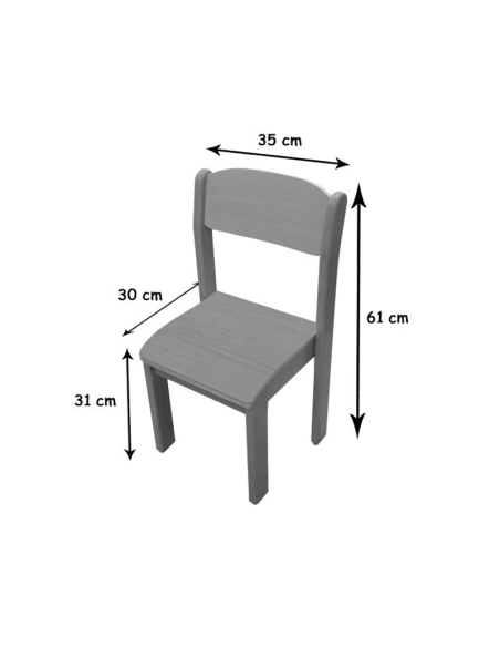 Silla escolar apilable madera Mobeduc