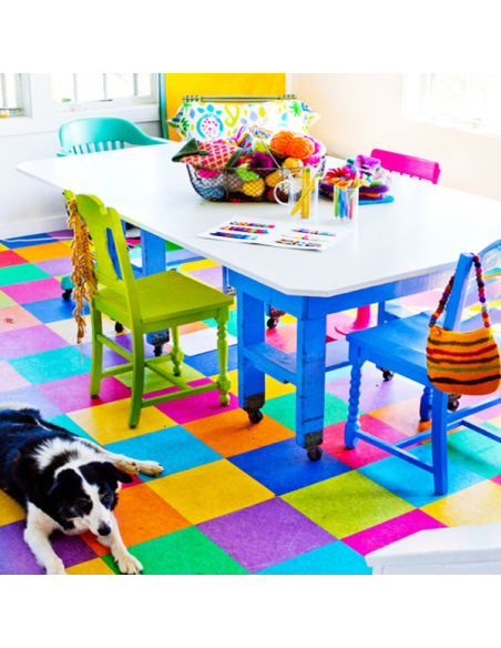 Losas de Vinilo Autoinstalable | Pavimento Antideslizante Infantil