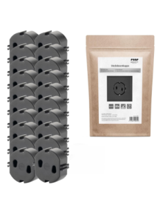 Tapa Enchufes Negro - Pack de 20 Unidades | Seguridad y Estilo