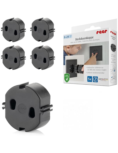 Tapa Enchufes Negro - Pack de 20 Unidades | Seguridad y Estilo