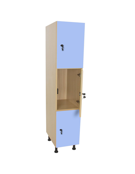 Taquilla escolar 3 puertas (ancho 30 cm)