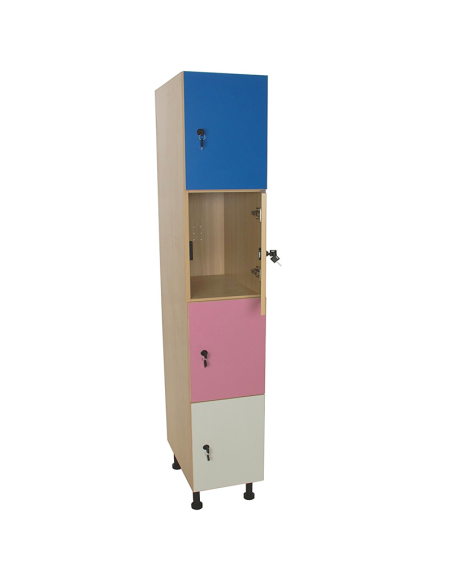 Taquilla escolar 4 puertas (ancho 30 cm)