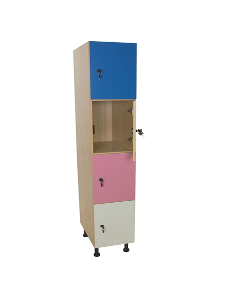 Taquilla escolar 4 puertas (ancho 40 cm)