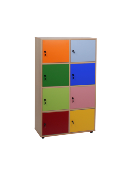Taquilla escolar 8 puertas con cerradura Mobeduc