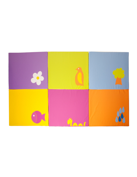 Tatami tacto piel decorado 130x130x2