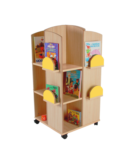 Torre expositora de libros