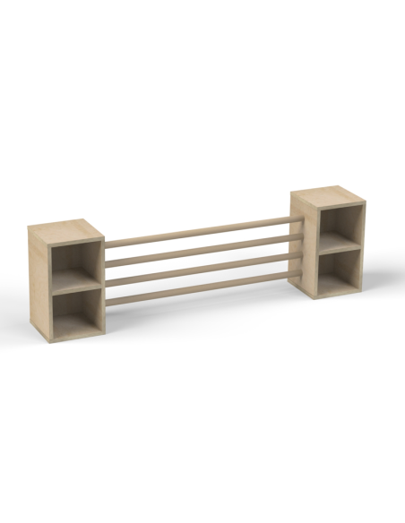 Valla infantil con estanterías 120 cm