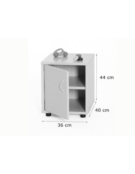 Mueble Escolar Superbajo con Armario y Estantes - Seguro y Resistente