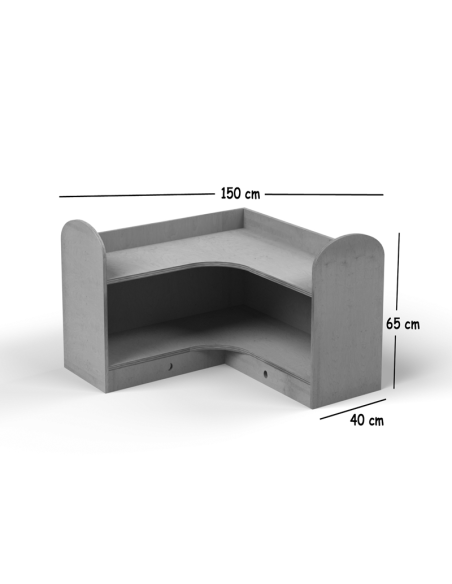Mueble Montessori bajo esquinero
