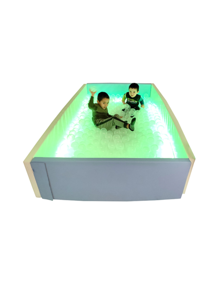 Piscina Plegable de Bolas con Luces LED: Diversión y Seguridad Infanti
