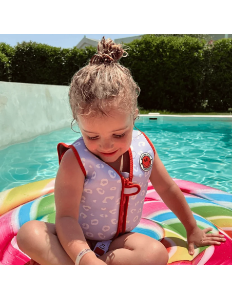 Chaleco Aprendizaje Lilac Panther Print 3-6 Años - Seguridad Infantil