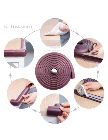 Rollo protector de cantos marrón – Seguridad infantil | Segurbaby