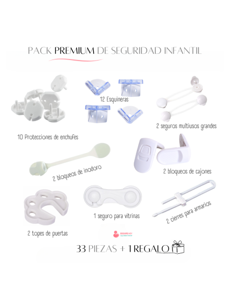 Pack de Seguridad Infantil SEGURBABY | 33 Piezas Protección Hogar