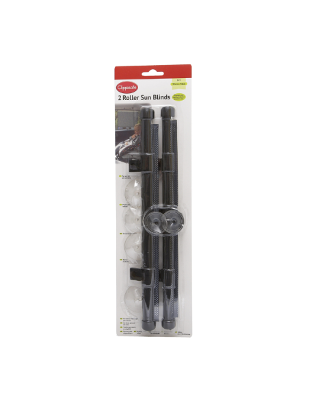 Parasol coche bebé CLIPPASAFE – Protección solar infantil | Pack 2