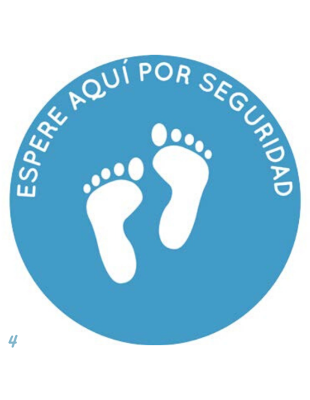 Pack de 3 Vinilos Antideslizantes "ESPERE AQUÍ" - 40 cm