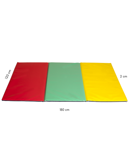 Colchoneta Infantil Tricolor 180x120x2 cm | Higiénica y Segura
